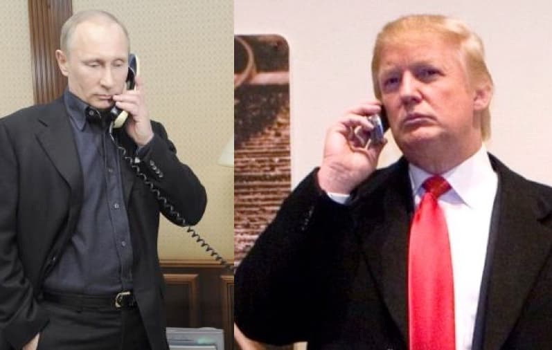 Nesibaigiančiuose skandaluose plūduriuojantys preištaringai vertinamas JAV prezidentas Donaldas Trampas ir teroristinės Rusijos vadeiva Vladimiras Putinas mėgsta vienas kitam gražbyliauti.