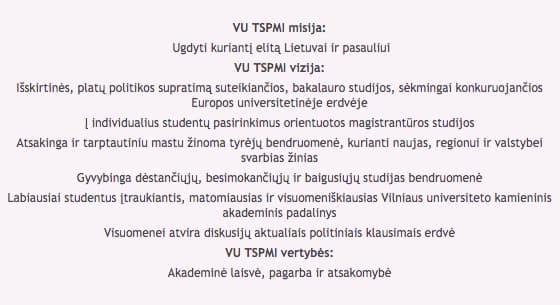 VU TSPMI pranešimas dėl tikrovės neatitinkančios informacijos viešojoje erdvėje