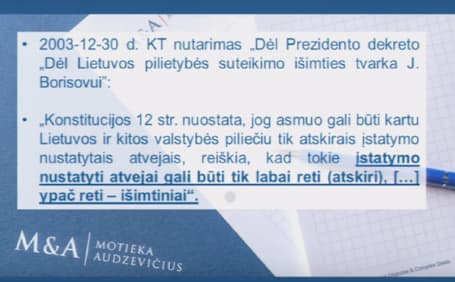 Pasaulio lietuviai už dvi pilietybes (III dalis)