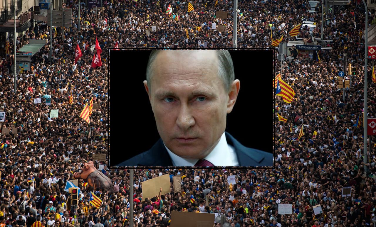 Vladimiras Putinas gudriai pasinaudojo įvykiais Katalonijoje, kad suskaldytų Europos Sąjungą.