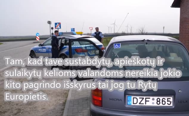 Vokietijos pareigūnai kartais tyčiojasi iš Lietuvos piliečių, važiuojančių tranzitu per Vokietiją