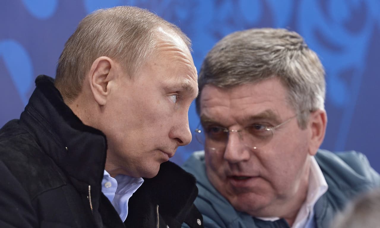 Vladimiras Putinas ir Tomas Bachas.