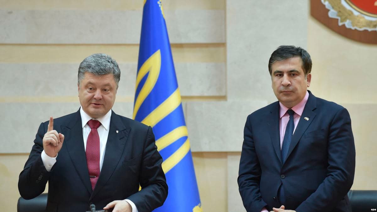 M. Saakašvilis atsiprašė P. Porošenkos ir pasiūlė jam susitikti