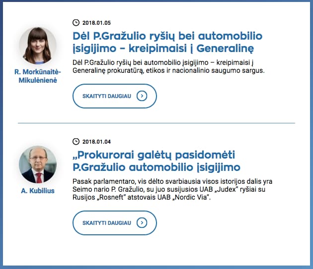 Pagrindinis konservatorių rūpestis – P. Gražulio automobilis
