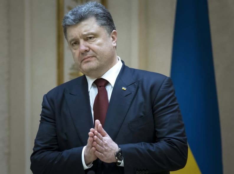 Ukrainos vadovas P. Porošenka.