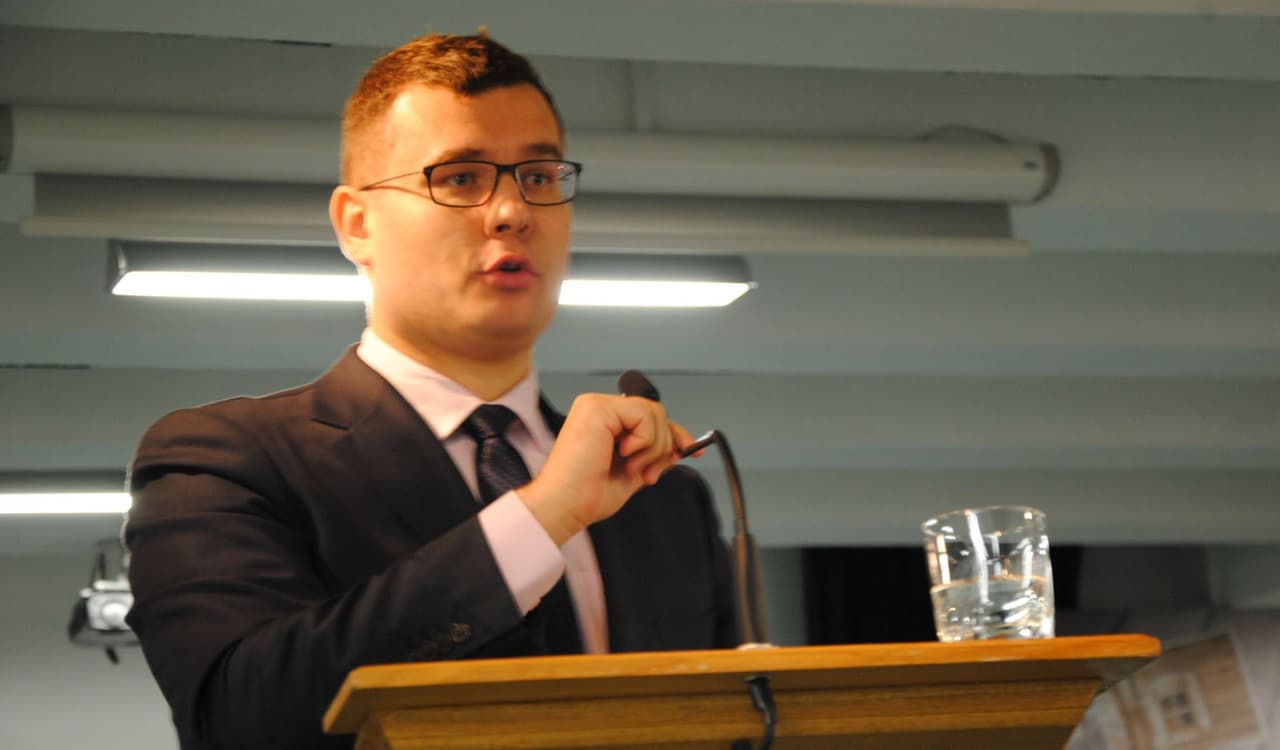 Spalvingomis pažiūromis garsėjantis konservatorių radikalas L. Kasčiūnas. Nuotr. facebook.com