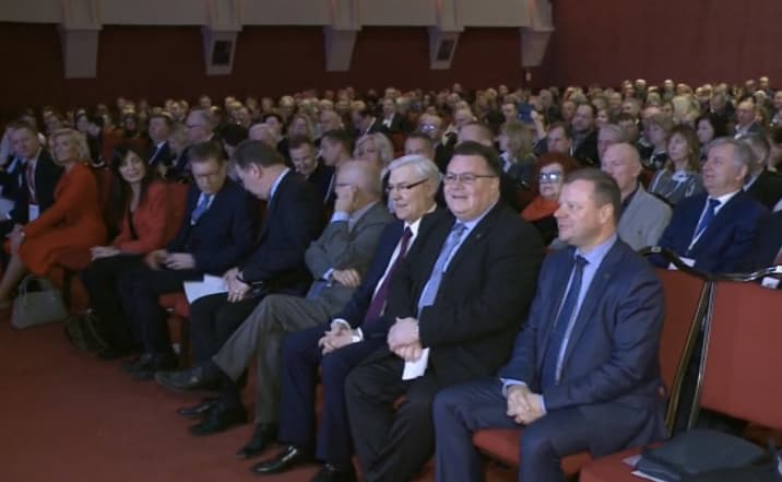 Socialdemokratų suvažiavimo akimirka.