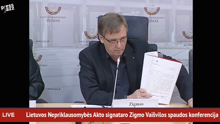 Z. Vaišvilos spaudos konferencija „Dėl Lietuvos specialiųjų tarnybų vadovų atsakomybės“