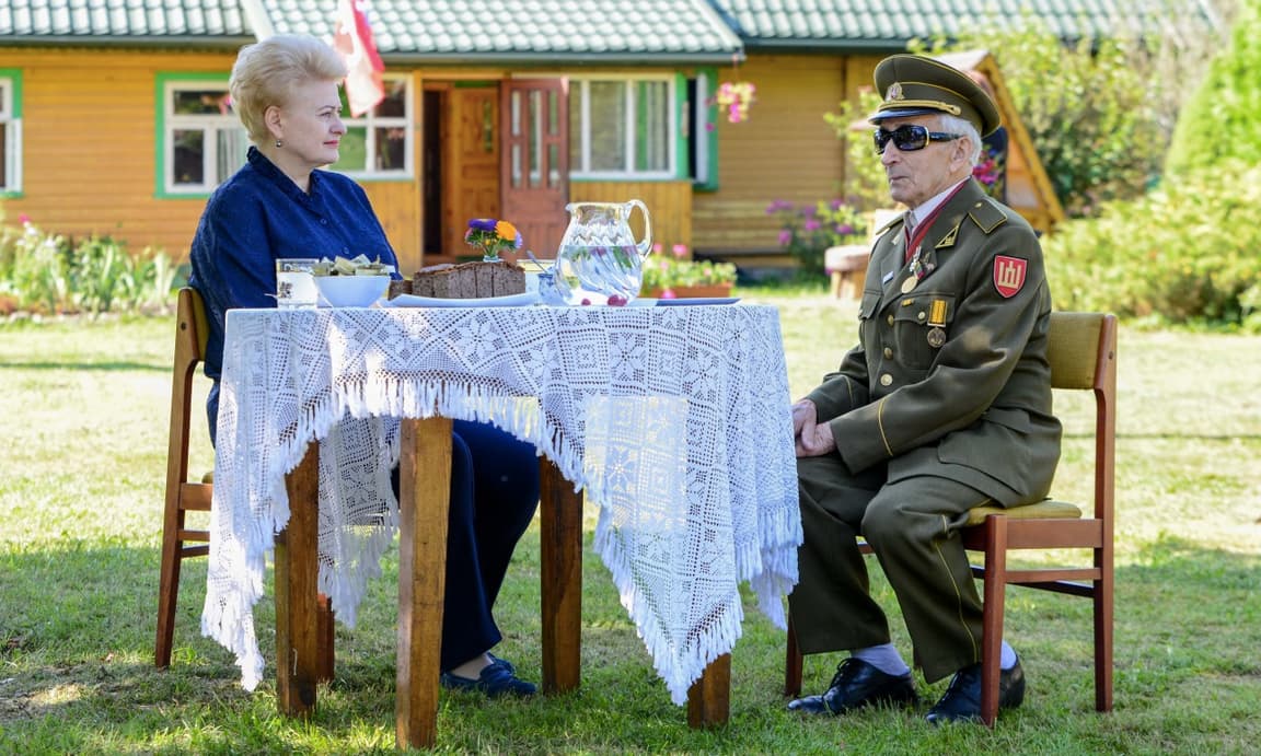 Prezidentės ir Tigro susitikimo akimirka. Nuotr. prezidentas.lt