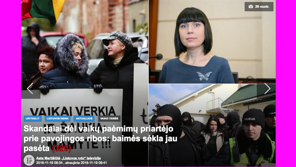 Valstybės vardu iš šeimų atiminėjamų vaikų skandalas lyginamas su išgalvotos pedofilijos ir žudymų istorija