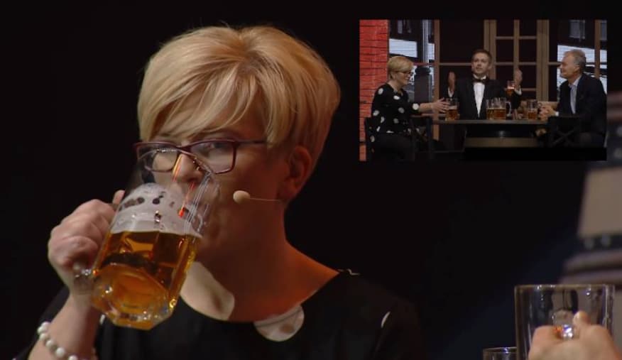 Žmonių partijos kandidatė į prezidentus artėja su liaudimi