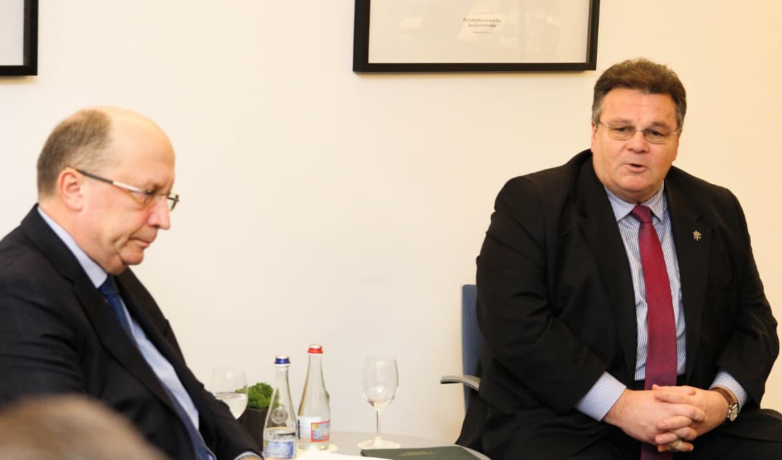 L. Linkevičius (dešinėje). Nuotr. urm.lt