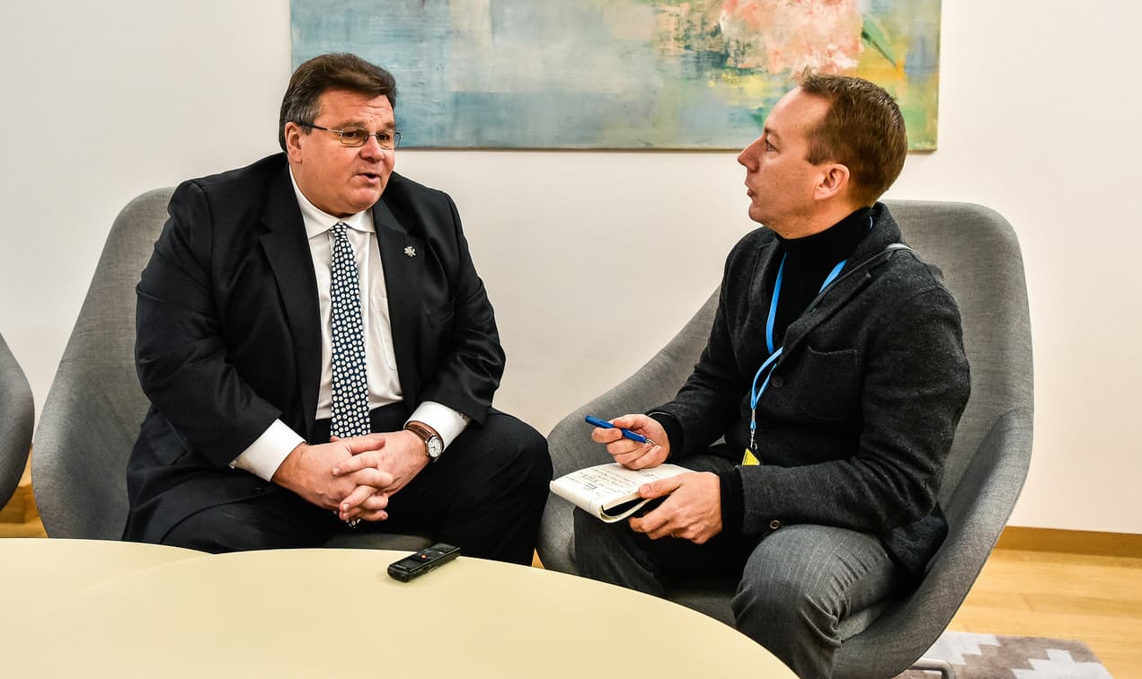 L. Linkevičius (kairėje). Nuotr. urm.lt