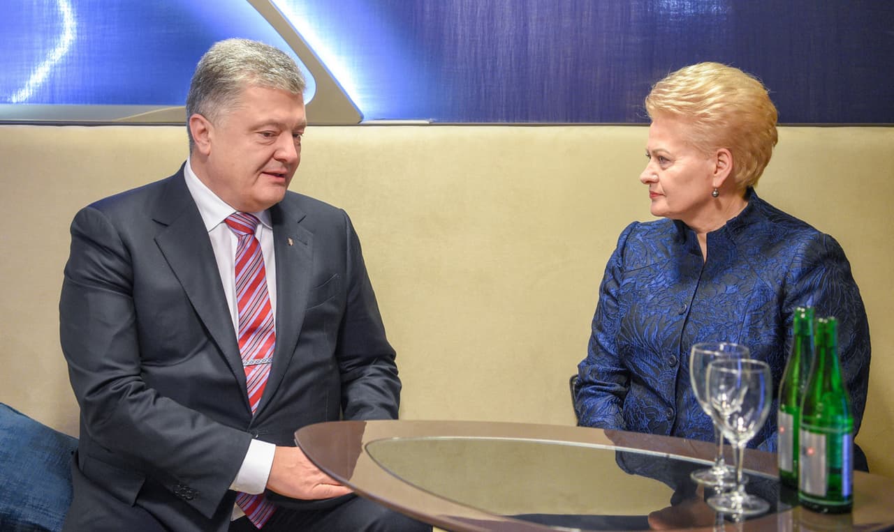 Ukrainos ir Lietuvos lyderiai aptaria tarptautines problemas. Nuotr. prezidentas.lt