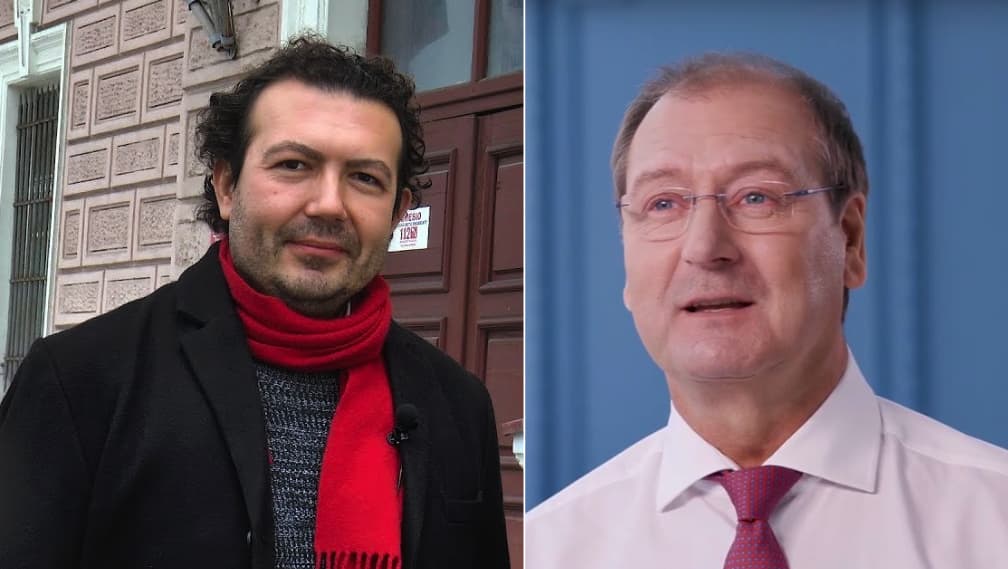 Eurospos parlamento nario V. Uspaskich (dešinėje) padėjėjas S. Tomas (kairėje) grąžintas į darbą EP.