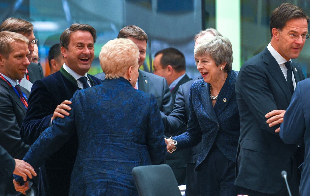 Prezidentė D. Grybauskaitė ir vėl Europos lyderių dėmesio centre – kiekvienas stengėsi ją paliesti ir paklausti patarimo. Nuotr. prezidentas.lt