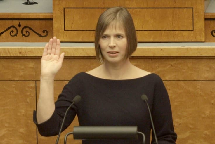 Estijos prezidentė Kersti Kaljulaida.