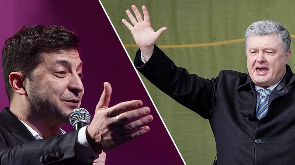 Įvyko paskutiniai prieš rinkimus V. Zelenskio ir P. Porošenkos debatai (VIDEO)