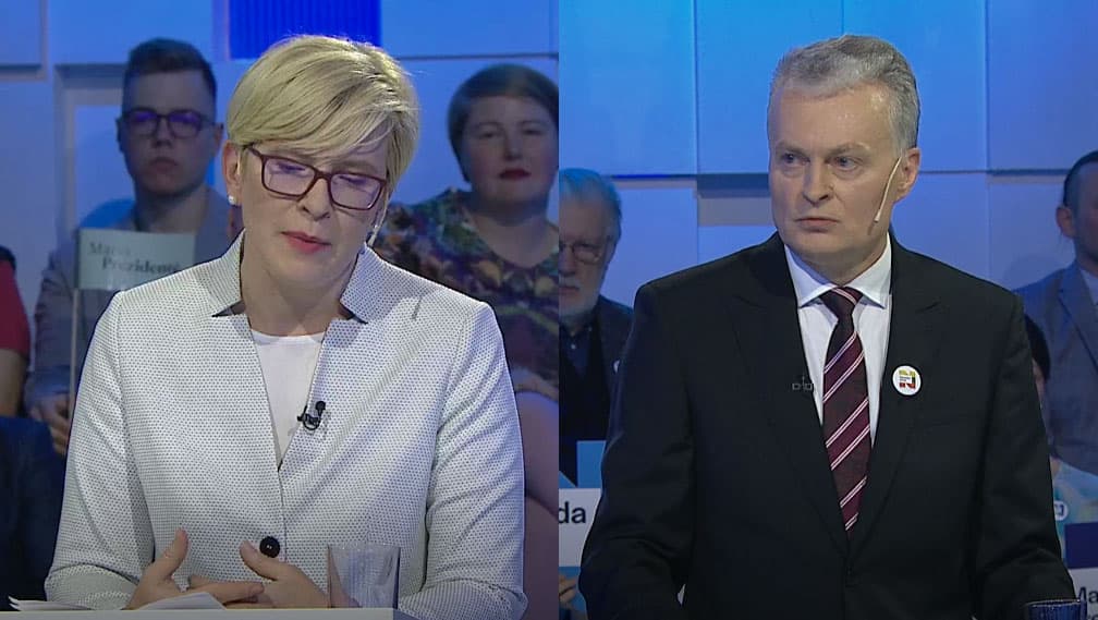 Pirmojoje kandidatų į Prezidentus dvikovoje nuomonės sutapo visais svarbiausiais vertybiniais klausimais