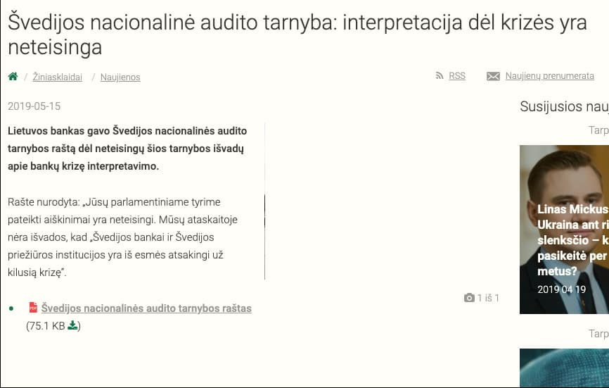Stasys Jakeliūnas pakomentavo Lietuvos banko pranešimą