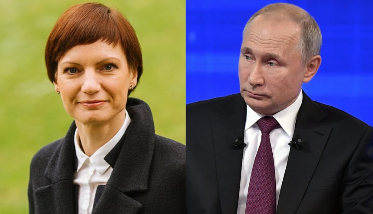 LRTDELFI vadovė M. Garbačiauskaitė-Budrienė ir Rusijos prezidentas V. Putinas.