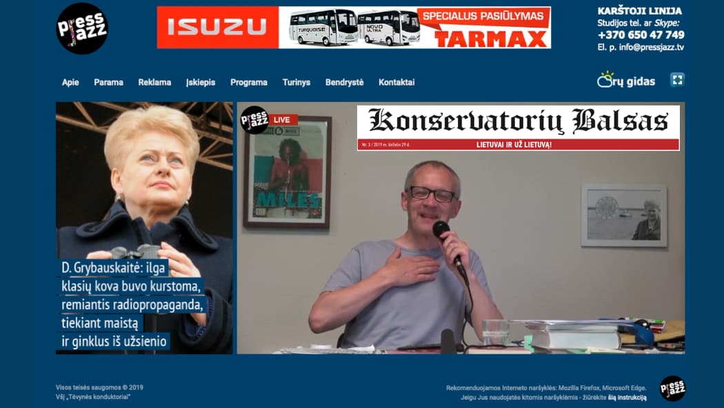 Anekdotas „Konservatorių balse“ apie V. Landsbergį iš juoko susprogdino „PressJazz TV“ studiją ir auditoriją