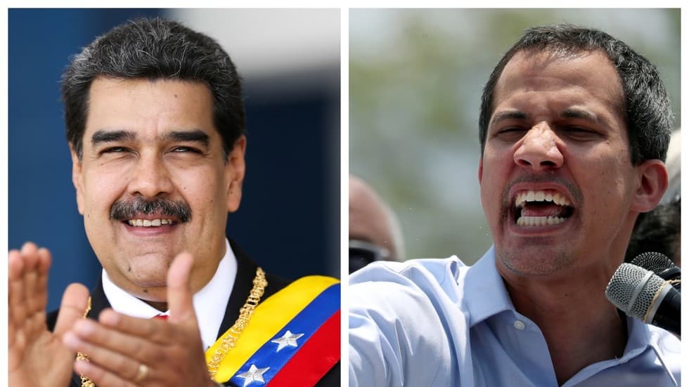 Nikolasas Maduro (kairėje) ir Chuanas Gvaido.