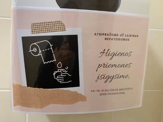 Nors Lietuva yra moralinis pasaulio autoritetas, kai kur imame stigti tualetinio popieriaus