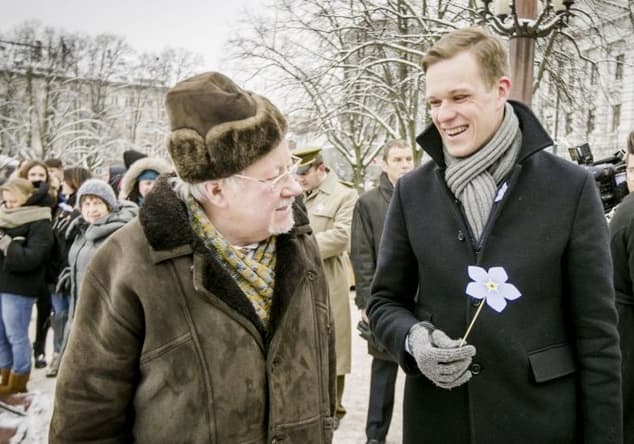 Žmonių partijos lyderiai, senelis ir anūkas Landsbergiai.