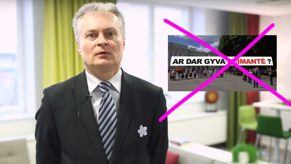 Valstybės lyderis G. Nausėda netikėtai pabūgo viešo vizualaus klausimo, todėl pasitelkė policiją