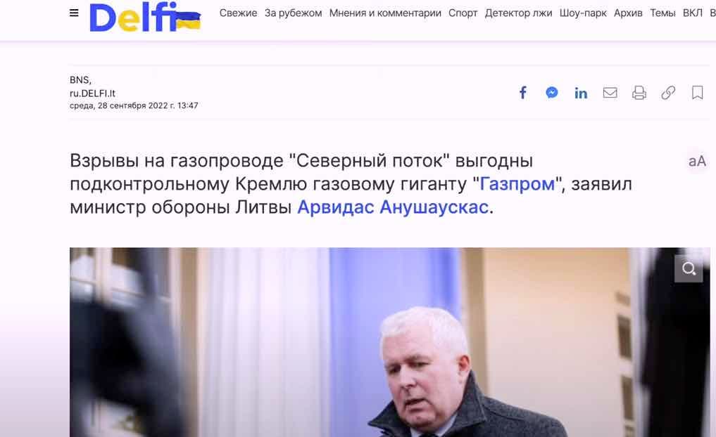 Teigiama, kad dujotiekis „Nord Stream“ sunaikintas visiems laikams
