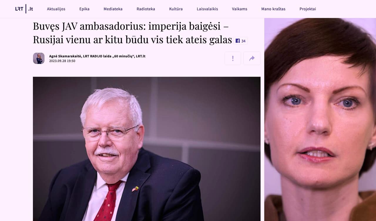 Tefftas informavo, kad Rusija vienaip ar kitaip prieis galą