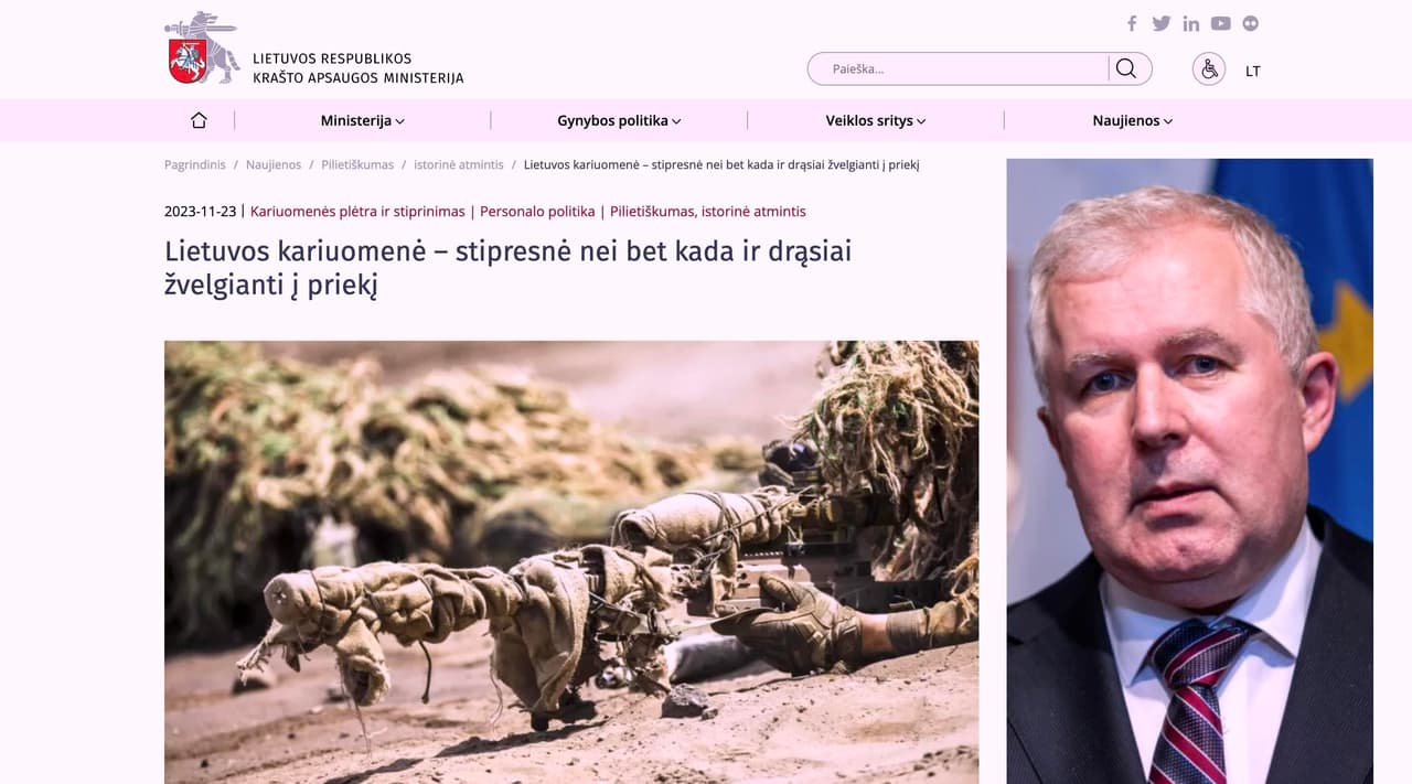 Dar vienas signalas Rusijai, kad nebandytų pulti Lietuvos