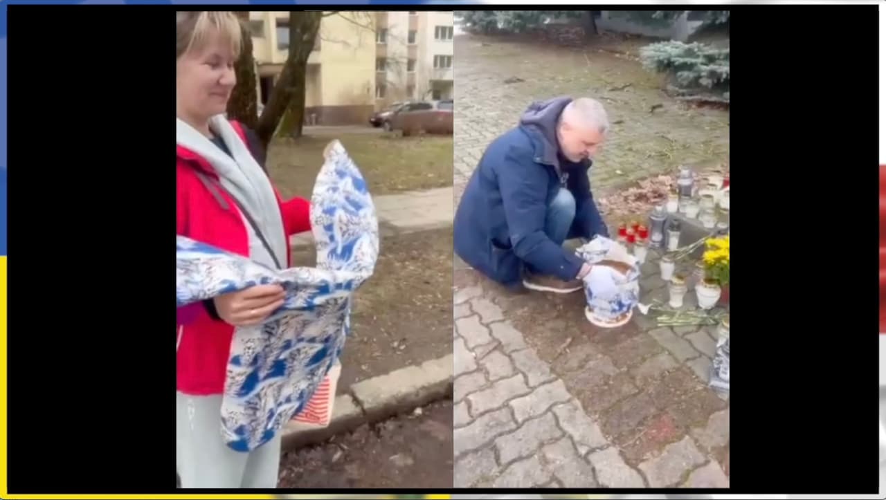 Žudynių Maskvoje proga – juokas ir fekalijų puodas prie Rusijos ambasados Vilniuje