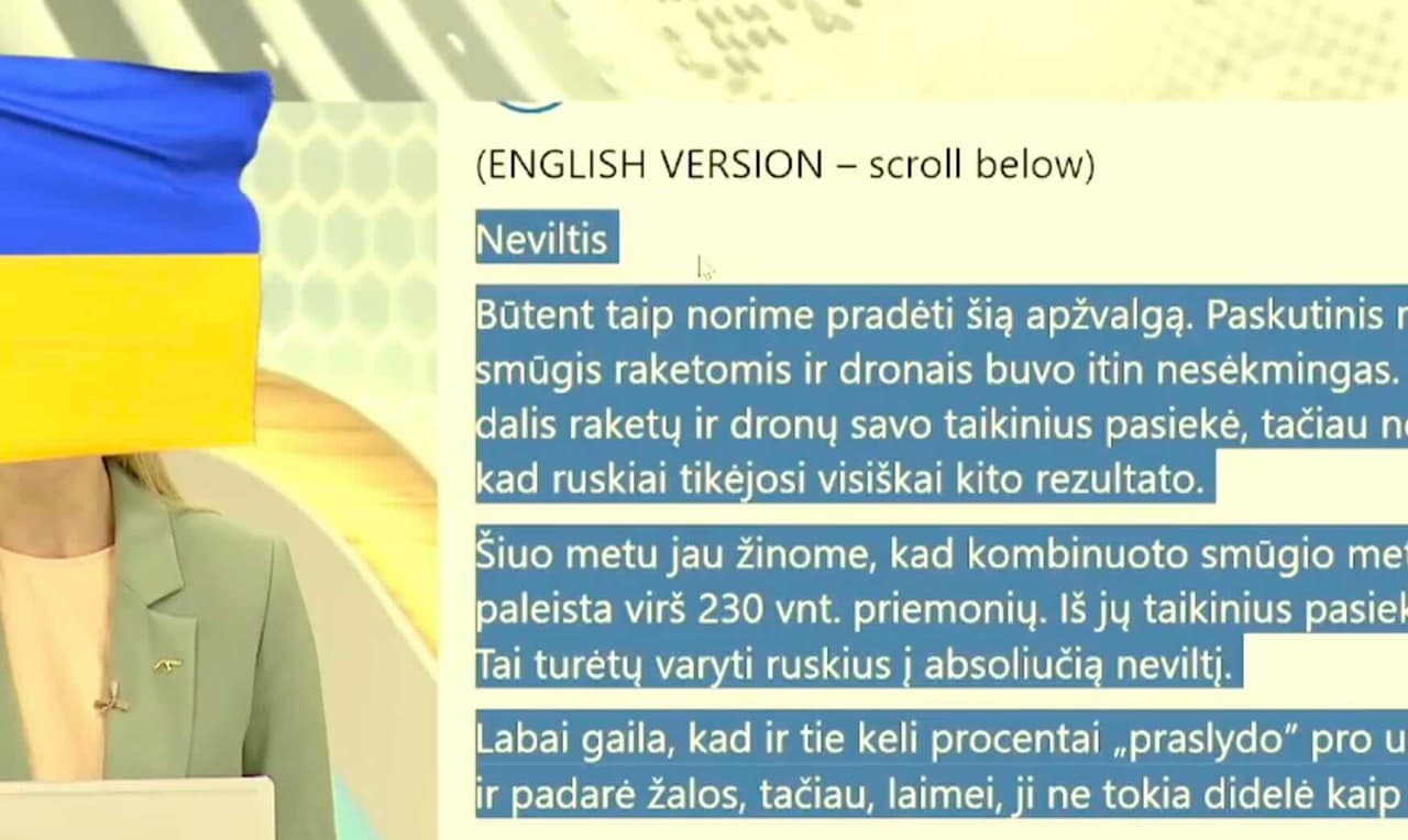 Gavėnas pranešė, kad po nesėkmingos atakos, Rusija varoma į absoliučią neviltį
