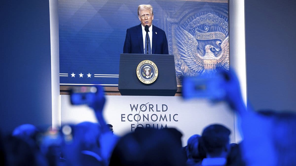JAV prezidento Donaldo Trampo kalba Davose