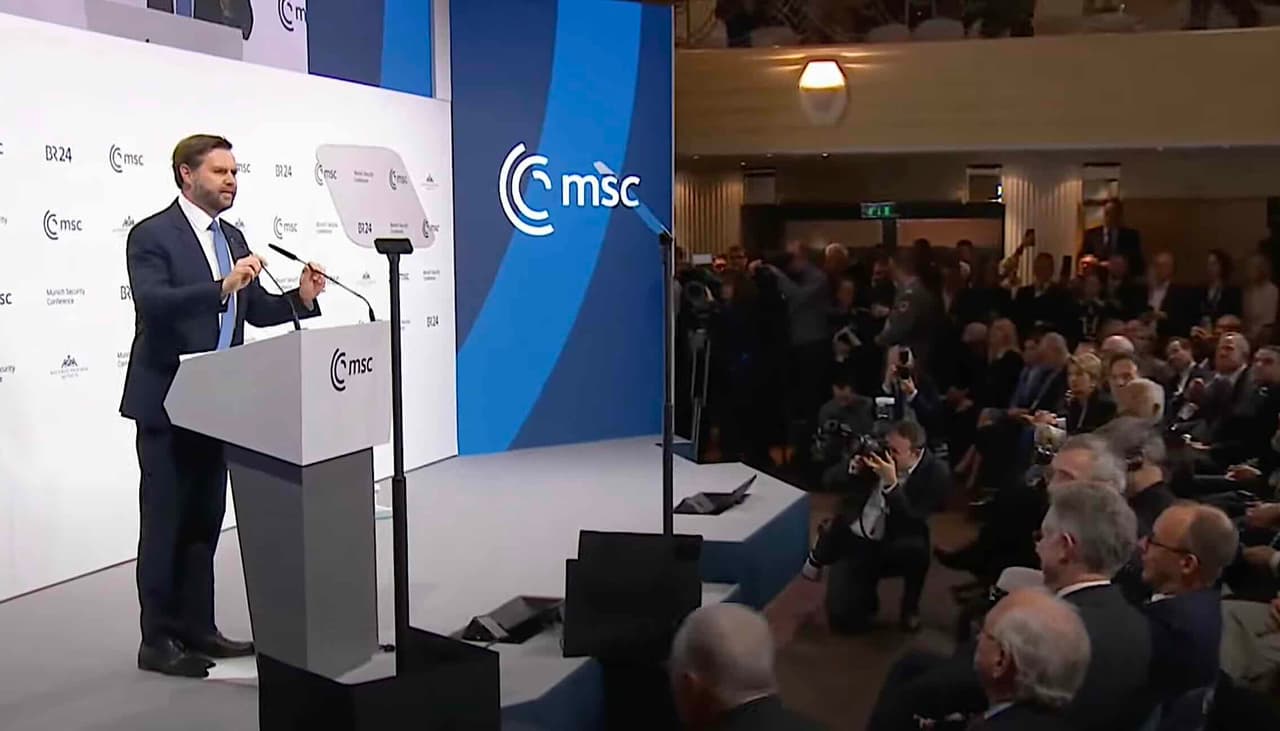 Visa JAV viceprezidento J. D. Vance'o kalba Miuncheno saugumo konferencijoje