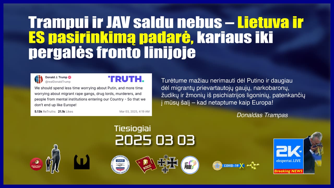 Zelenskis atvėrė tiek Lietuvos, tiek ir visos ES lyderių tikrąjį veidą
