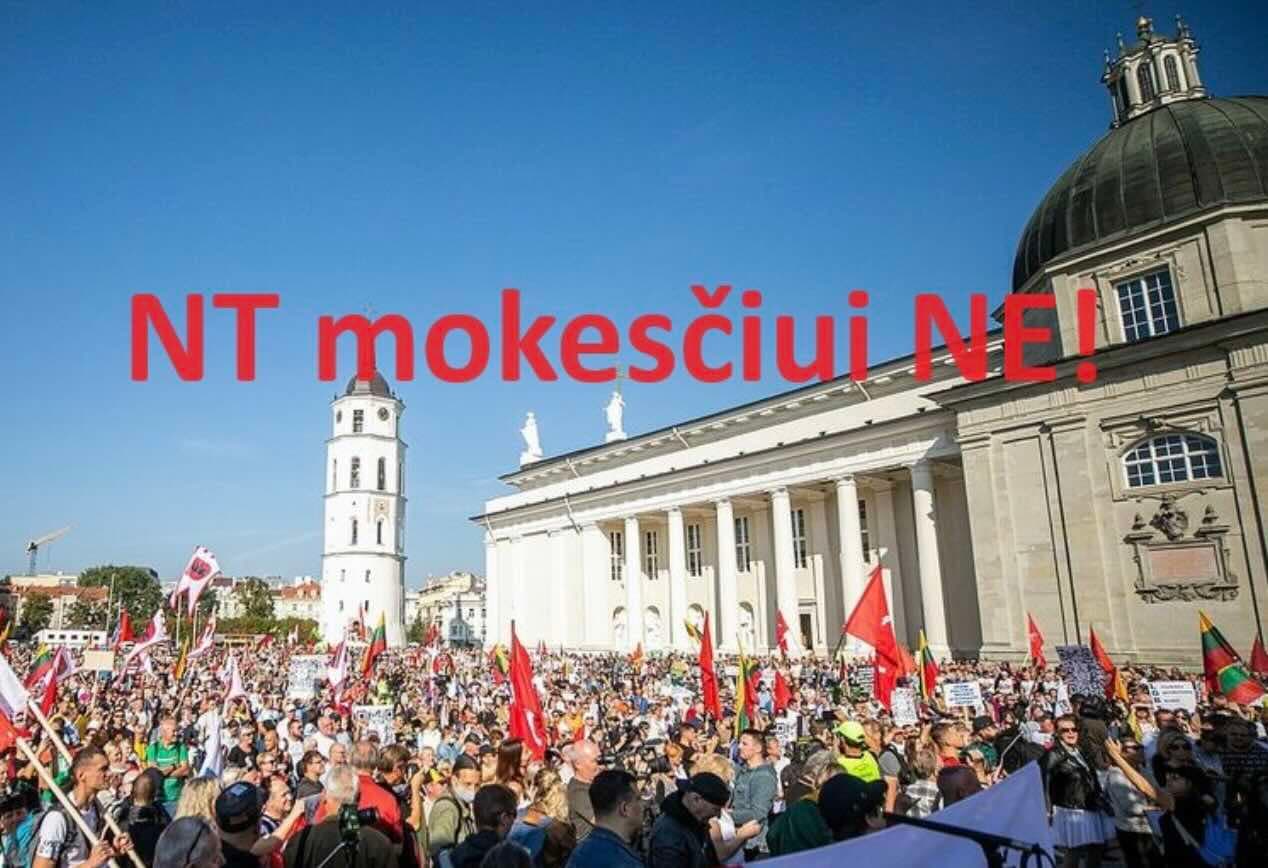 Mitingas Vilniuje: ne NT mokesčiui – už teisingumą ir stiprią Lietuvą NATO fronte