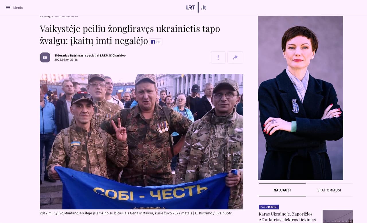 LRT savo vedamajame paskelbė apie Viačeslavą, kuris peiliu „tildo“ okupantus