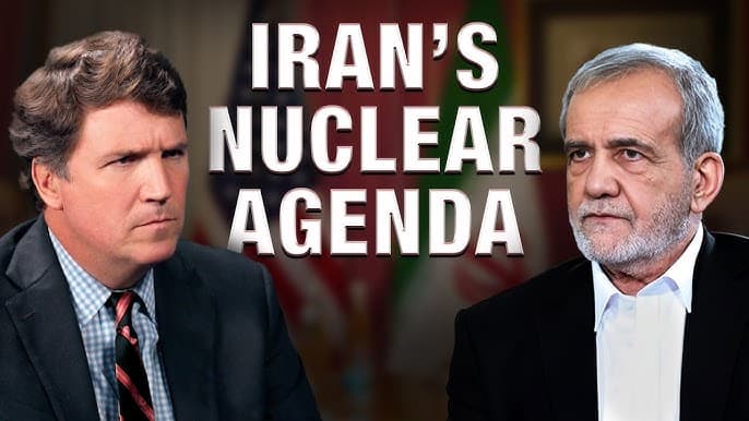 Tucker Carlson interviu su Irano prezidentu Masoud Pezeshkian