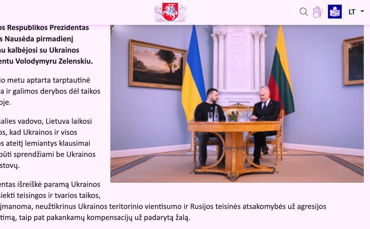 LR Prezidentūra neskelbia, ką Zelenskis telefonu pasakė Nausėdai