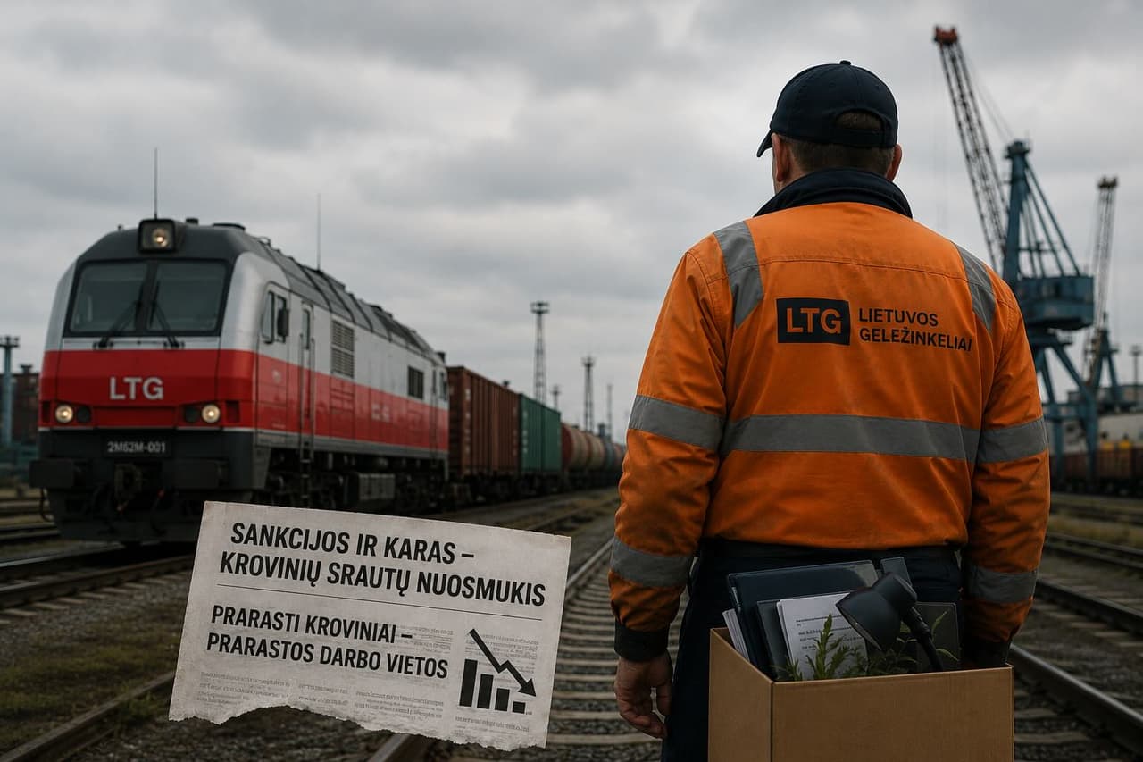Krovinių griūties kaina: „Lietuvos geležinkeliai“ neteko pajamų, o darbo – apie 1,6 tūkst. darbuotojų