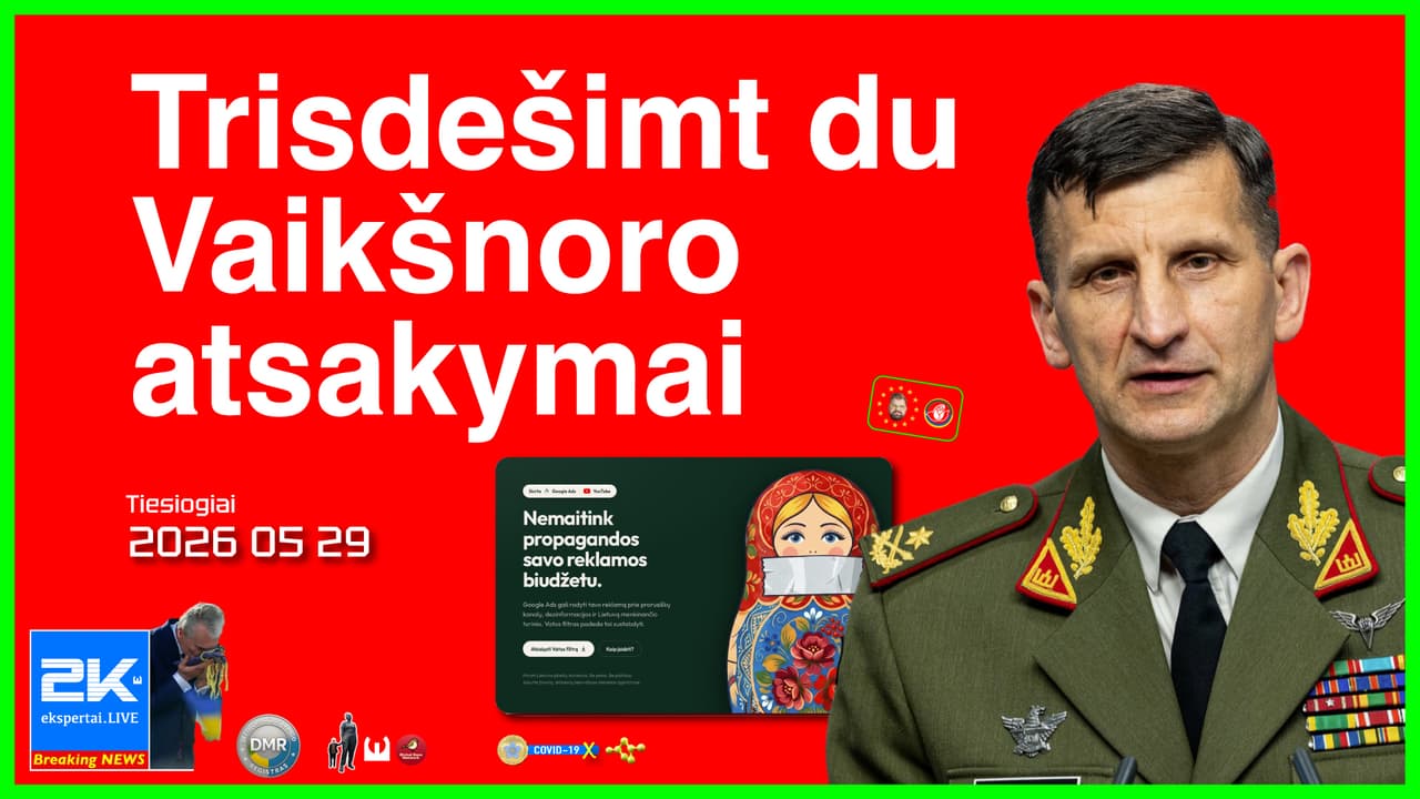 Trisdešimt du Lietuvos kariuomenės vado Raimundo Vaikšnoro atsakymai