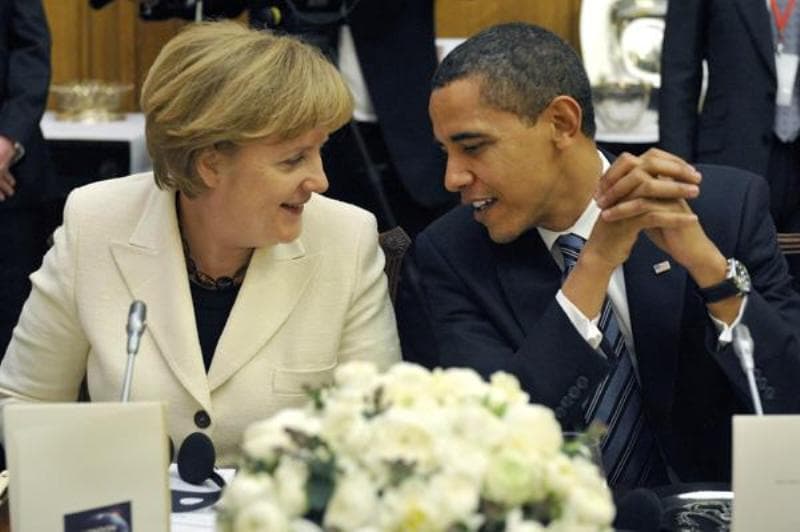A. Merkel ir B. Obama