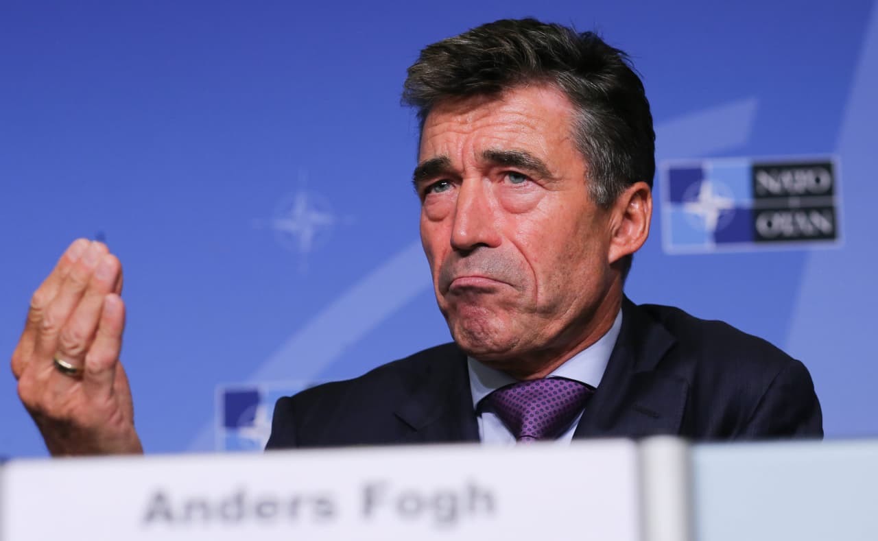 NATO generalinis sekretorius Andersas Fogas Rasmusenas. EPA-Eltos nuotr.