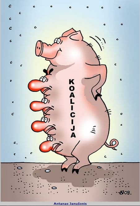 Karikatūros autorius - Antanas Janušonis. Šluota.lt iliustracija