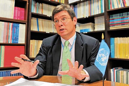 Specialusis migrantų teisių JT pranešėjas François Crépeau. Todayszaman.com