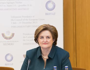 ES Tarybai pirmininkaujančio Seimo pirmininkė L. Graužinienė. Nuotr. iš „lrs.lt“