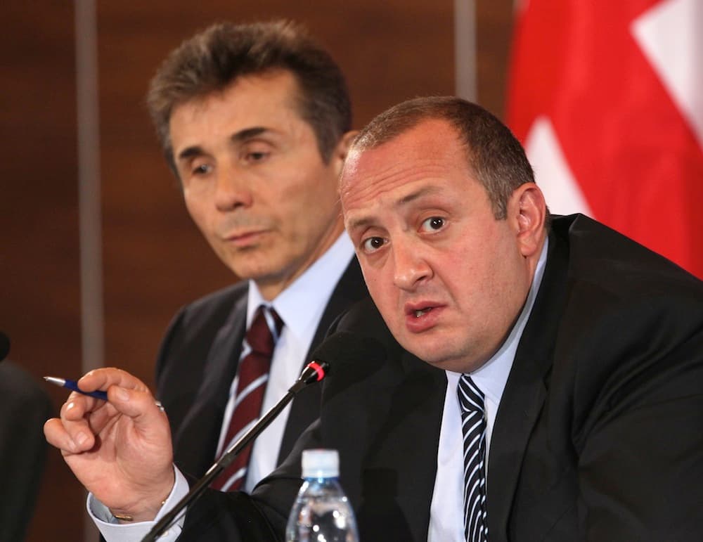 B. Ivanišvilis (kairėje) ir G. Margvelašvilis. EPA-Eltos nuotr.